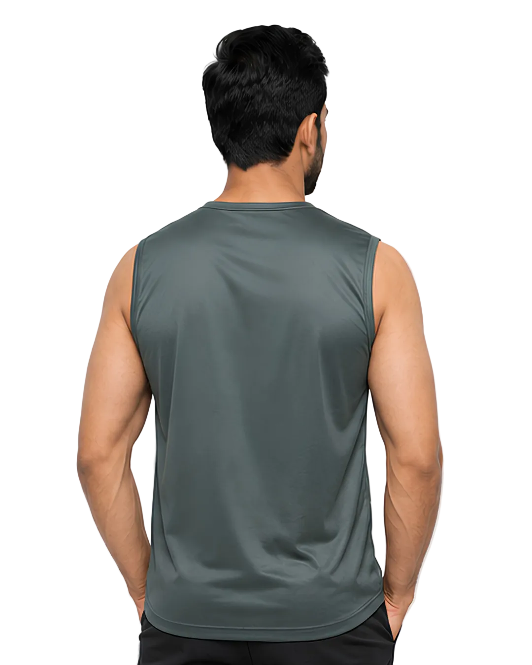 Men's Grey Sleeveless Gym Tank Top