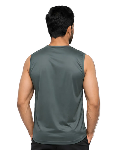 Men's Grey Sleeveless Gym Tank Top